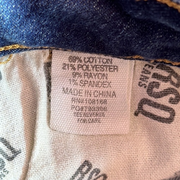 RSQ Sunset High Rise Denim Shorts Button Front Size 8 Girl’s Jean Cutoffs - Picture 3 of 4